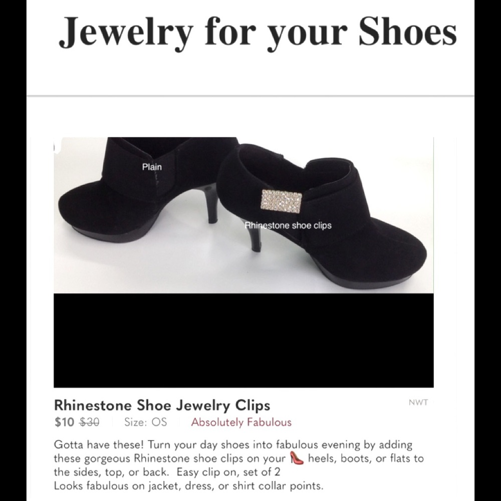Rhinestone Shoe Jewelry Clips